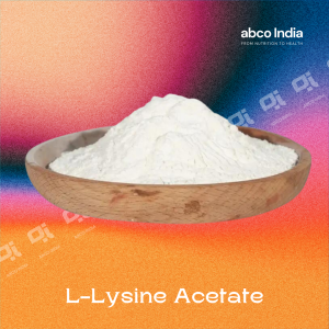 L-Lysine Acetate by ABCO India. ABCO India is Trusted Supplier of Pharmaceutical and Nutraceutical Raw Materials in New Delhi India.